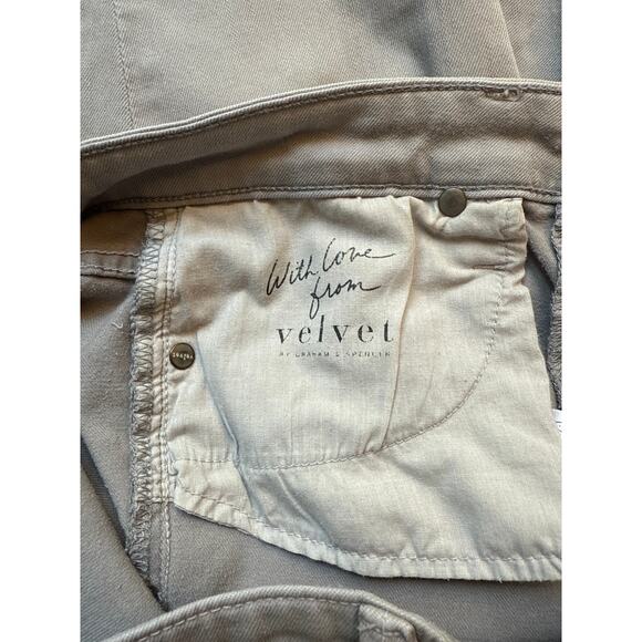 Velvet by Graham & Spencer Gray Skinny Jean with Distressed Hem Size 27 - Picture 8 of 9